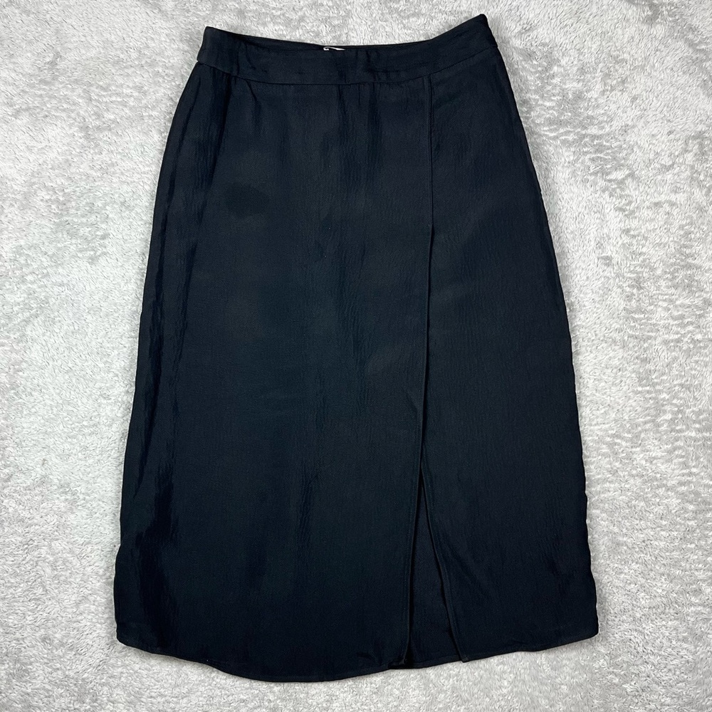Protagonist 100% VISCOSE Black Skirt High Slit Side Zipper Women’s Size 2